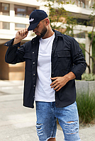 Мужская рубашка Темно-Синяя (M), рубашка с длинным рукавом для парней, стильная рубашка DAYZ