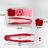 Сортер кольорові кульки з пінцетом, фото 2