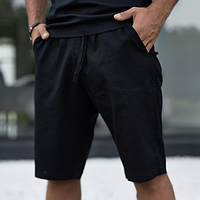 Мужские шорты Flax Черный (S), шорты стильные, шорты повседневные мужские, летние шорты COSMI