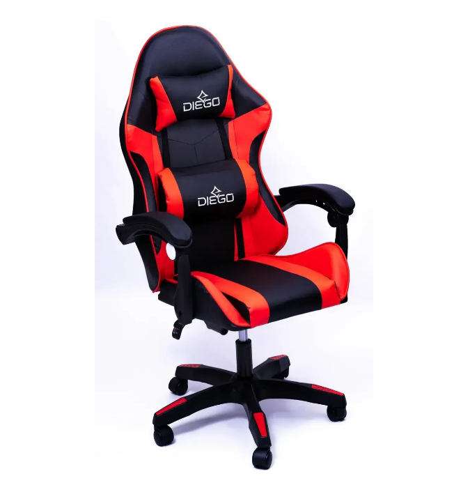 Игровое геймерское кресло Diego черно-красное Компьютерное кресло профессиональное для ПК Стул компьютерный - фото 2 - id-p2207011598