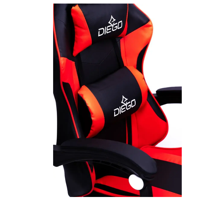 Игровое геймерское кресло Diego черно-красное Компьютерное кресло профессиональное для ПК Стул компьютерный - фото 5 - id-p2207011598