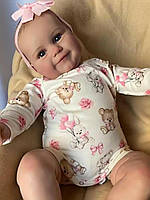 Реалістична лялька Реборн NPK - дівчинка 50 см, пупс Reborn з одягом і аксесуарами, як жива справжня дитина