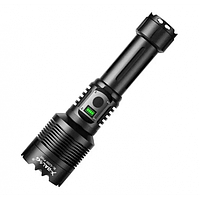 Новий якісний ліхтар ручний акумуляторний X-Balog Bl-g200-p160 з функцією powerbank акумулятор чорного кольору