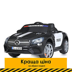 Дитячий електромобіль Mercedes Поліція (2 мотори по 40 W, акум12V7AH, MP3, USB) Bambi M 4866EBLR-2-1 Чорний