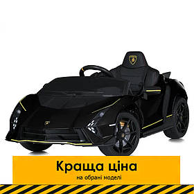 Електромобіль Lamborghini дитячий (2 мотори 40W, акум 12V7AH, пульт 2,4G, світло, EVA) Bambi M 5100EBLR-2 Чорні