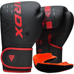 Боксерські рукавиці RDX F6 Kara Matte Red 12 унцій (капа в комплекті)