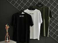 Комплект із трьох футболок Palm (чорна, біла, хакі)