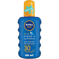 Засіб від засмаги Nivea Sun Дитячий сонцезахисний спрей Грай та купайся SPF 30 200 мл (4005808854035)