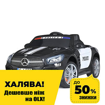 Дитячий електромобіль Mercedes Поліція (2 мотори по 40W, акум12V7AH, MP3, USB) Bambi M 4866EBLR-2-1 Чорний