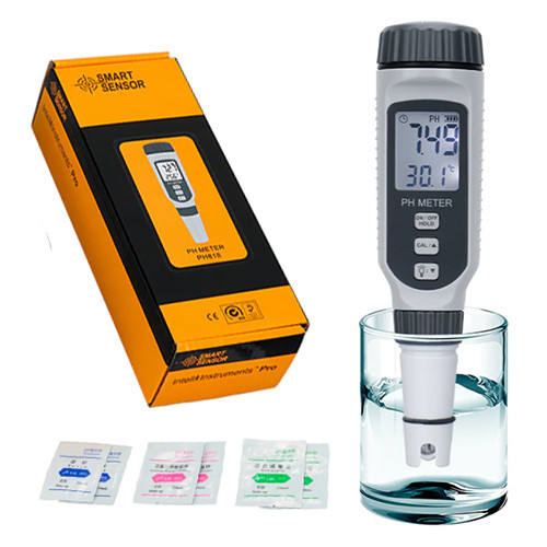 РН-метр SmartSensor PH818 (від 0 до 14 pH/001 pH; від 0 °C до 60 °C) з АТС