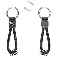 Брелок шкір. зам. плетений з кільцями CN OPEL (шкір. зам. плеті CN OP)