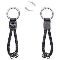 Брелок шкір. зам. плетений з кільцями CN PEUGEOT (шкір. зам. плете CN PG)