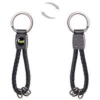 Брелок шкір. зам. плетений з кільцями CN CHEVROLET (шкір. зам. плеті CN CHV)