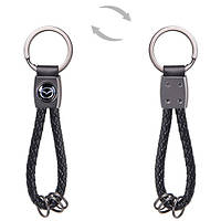 Брелок шкір. зам. плетений з кільцями CN MAZDA (шкір. зам. плеті CN MZ)