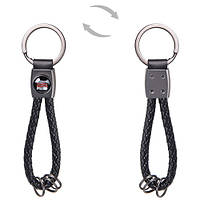 Брелок шкір. зам. плетений з кільцями CN SEAT (шкір. зам. плеті CN ST)