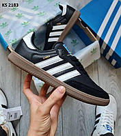 Кроссовки Adidas Samba Black White / Адидас Самба