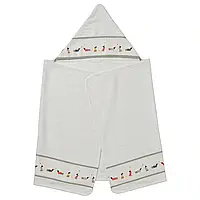 ІКЕА DROMSLOTT Щеня/білий рушник з капюшоном для дітей, 60х125 см 90526376