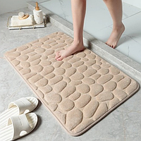 Килимок у ванну Бежевий 60х40 см, килимок для душу, антиковзний килимок COSMI