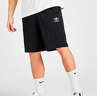 Мужские летние шорты Адидас черные спортивные свободные с карманами на молнии, размер 46, 48, 50, 52, 54