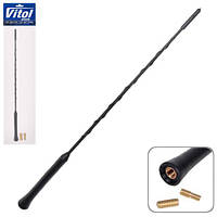 Антена наконечник, штир (L-0,4м, М6,0х1,0мм) + адаптер перехідник різьблення M6/M5 VITOL