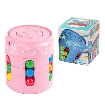 Головоломка антистрес для дітей банку Cans Spinner Cube Іграшка-антистрес для дітей Рожевий (KG-11558)
