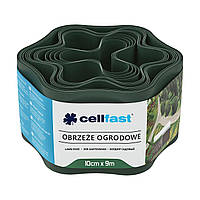 Бордюр газонний хвилястий темно-зелений 10 см x 9 м Cellfast GR, код: 2669373