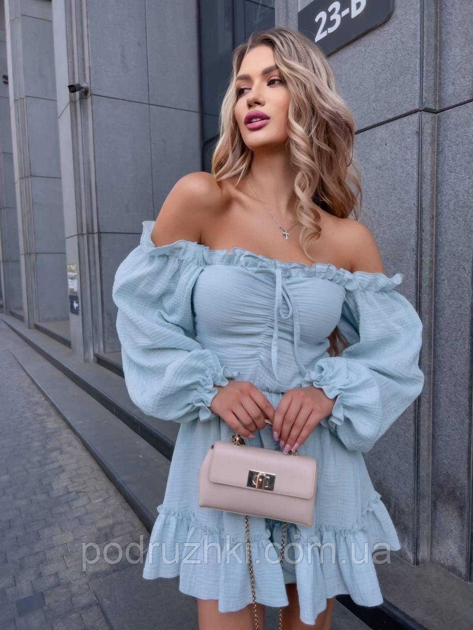 Жіноча ніжна сукня муслінова Розмір 42-44, 46-48, фото 1