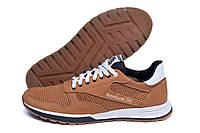 Мужские кожаные летние кроссовки, перфорация Reebok Classic Brown