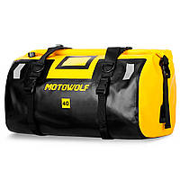 Сумка водонепроницаемая MOTOWOLF MDL0717 для багажника мотоцикла 40 л 52 х 26х 43 см Желтый Хіт продажу!