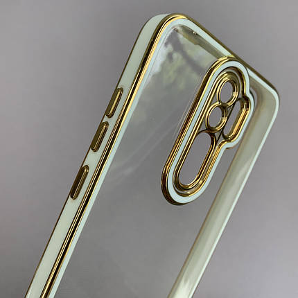 Чохол для Xiaomi Redmi Note 8 Pro прозорий чохол з окантовкою на телефон сяомі редмі нот 8 про білий l9j, фото 3