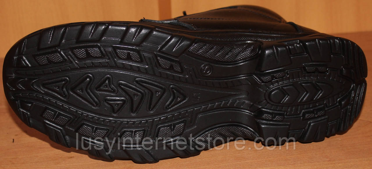 Мужские ботинки зимние на шнурках черные от производителя модель АМ250 - фото 6 - id-p376654329