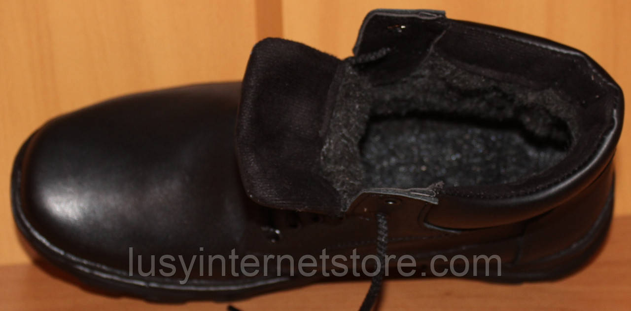 Мужские ботинки зимние на шнурках черные от производителя модель АМ250 - фото 7 - id-p376654329