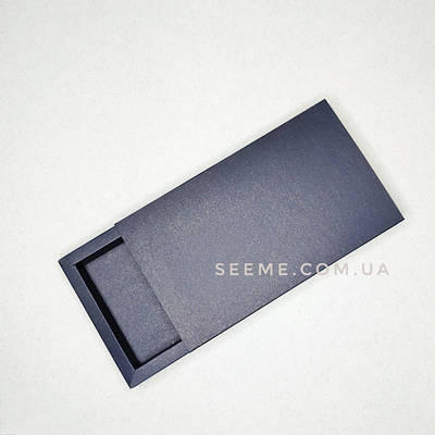 Коробка-слайдер 192х110х20 мм, внутрішні розміри 170х90х20 мм, колір темно-синій