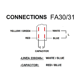 Насос Insert Star FA-30 (0,59 кВт 230В) Z201011 для посудомийної машини Fagor, Elframo та ін. (універсальна помпа), фото 2