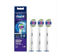 Сменные насадки для электрической зубной щётки Oral-B EB18 3D White 3 шт. Насадки Орал Би 3Д Уайт Отбеливание