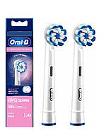 Сменные зубные насадки Oral-B Sensitive Clean EB60 2шт. насадки орал би для электрических щеток cенсетив клин