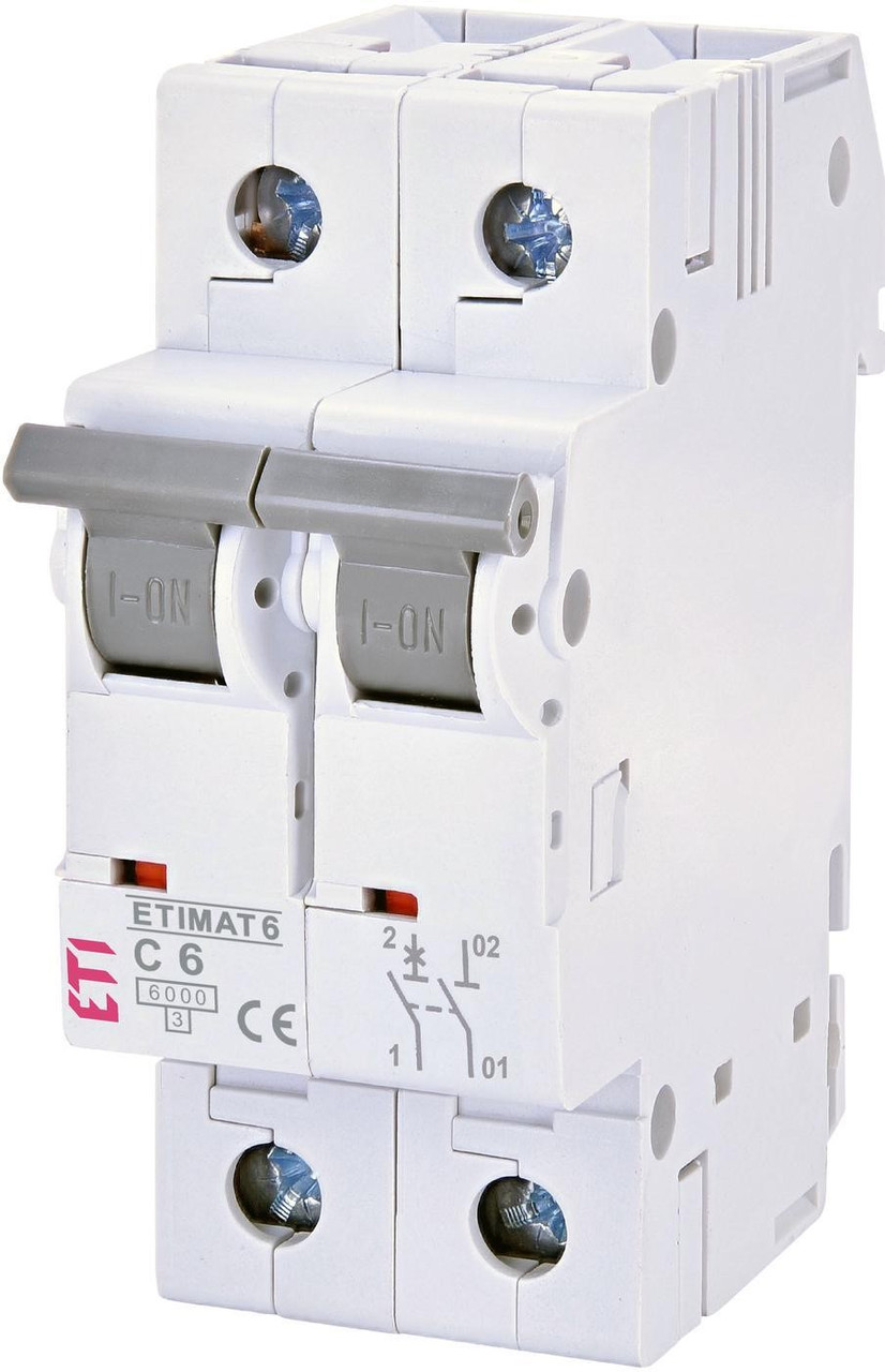Вимикач ETIMAT 6 2p D 1 A (6kA)