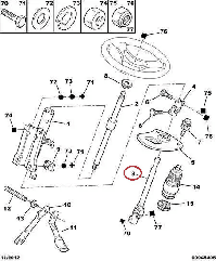 Кардан кермового вала (з ГПР) на Fiat Ducato 230, Peugeot Boxer, Citroen Jumper (1994-2002), 1307259080, 4103E, 3RG, Іспанія
