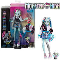 Базовая кукла Монстер Хай Фрэнки Штейн с аксессуарами питомцем Monster High Frankie Stein G3 HHK53