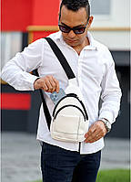Мужская сумка бананка слинг белая, поясная сумка, сумка мужская, сумка через плечо DAYZ