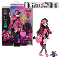Базовая кукла Монстер Хай Дракулаура с аксессуарами летучая мышь поколение 3 Monster High Draculaura G3 HHK51