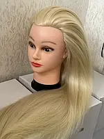 Голова парикмахерская учебная для причесок, Манекены женской головы для плетения волос искусственные 65см YES