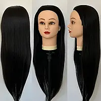 Манекены для макияжа и причесок парикмахерские Учебные 65см Голова болванка с длинными волосами Обучающая YES