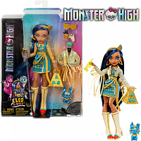 Базова лялька Монстер Хай Клео Де Ніл аксесуарами собачкою покоління 3 Monster High Cleo De Nil G3 HHK54