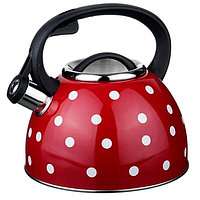 Чайник UNIQUE 2.5 л Красный, чайник под все виды плит, чайник со свистком COSMI