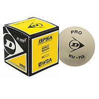М'яч для сквошу Dunlop PRO (2 жовті крапочки) White СПОРТ 12XIBBX