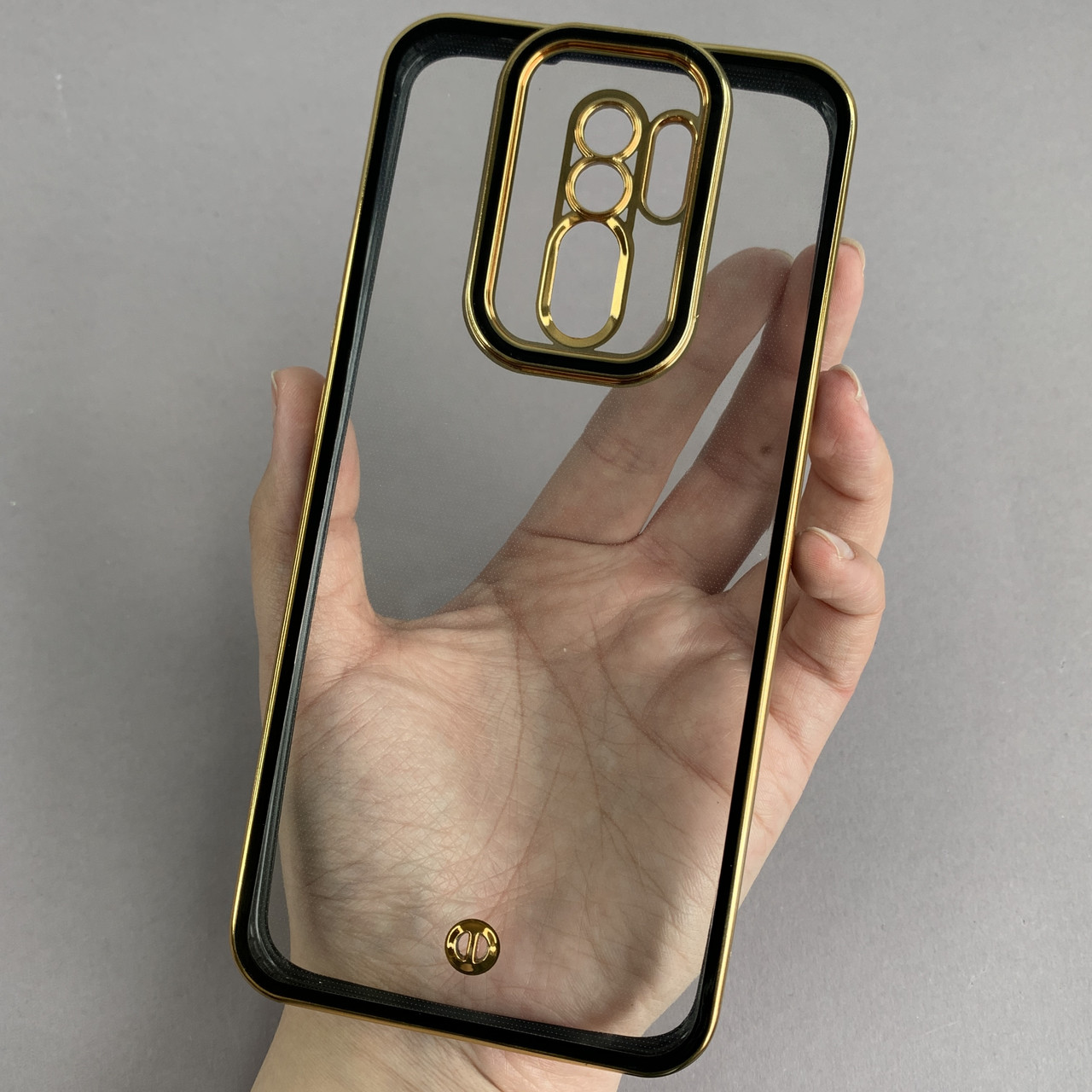 Чохол для Xiaomi Redmi 9 прозорий чохол з окантовкою на телефон сяомі редмі 9 чорний l9j