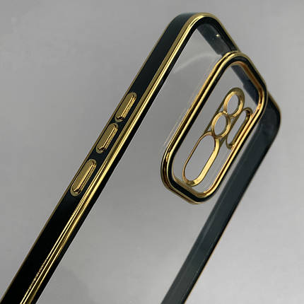 Чохол для Xiaomi Redmi 9 прозорий чохол з окантовкою на телефон сяомі редмі 9 чорний l9j, фото 3
