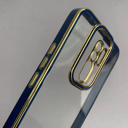 Чохол для Xiaomi Redmi 9 прозорий чохол з окантовкою на телефон сяомі редмі 9 синій l9j, фото 3