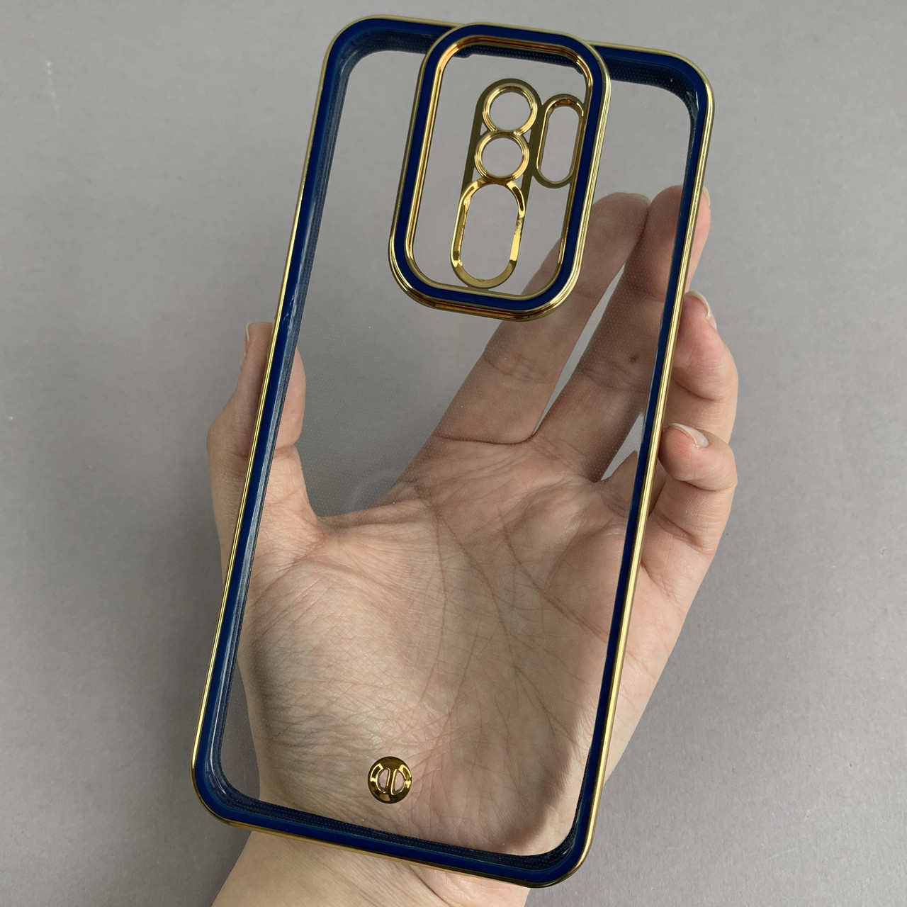 Чохол для Xiaomi Redmi 9 прозорий чохол з окантовкою на телефон сяомі редмі 9 синій l9j
